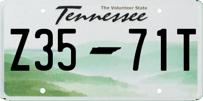TN license plate Z3571T