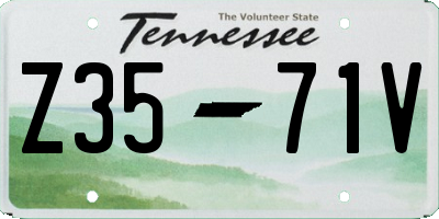 TN license plate Z3571V