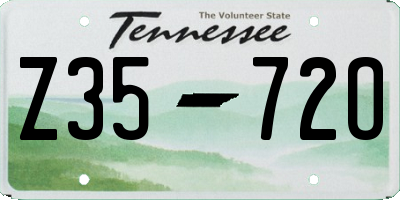 TN license plate Z3572O