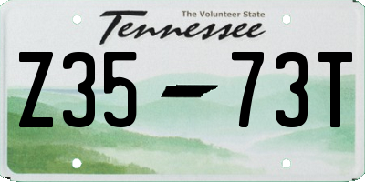 TN license plate Z3573T
