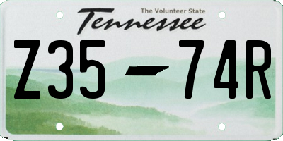 TN license plate Z3574R