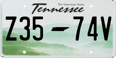 TN license plate Z3574V