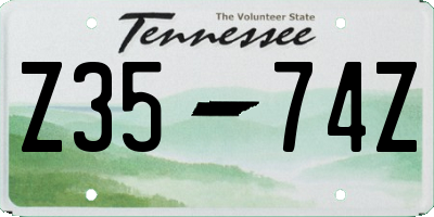 TN license plate Z3574Z