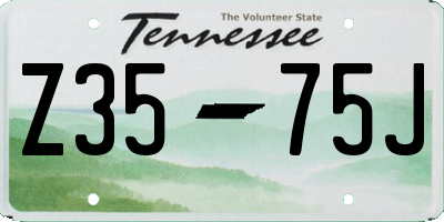 TN license plate Z3575J