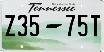 TN license plate Z3575T