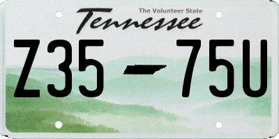 TN license plate Z3575U