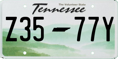 TN license plate Z3577Y