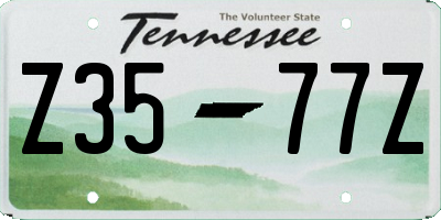 TN license plate Z3577Z