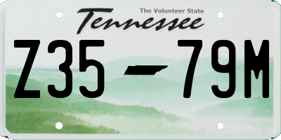 TN license plate Z3579M