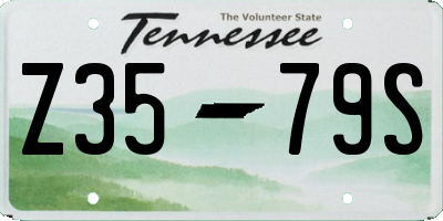 TN license plate Z3579S