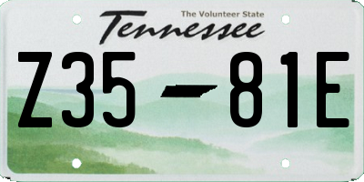 TN license plate Z3581E