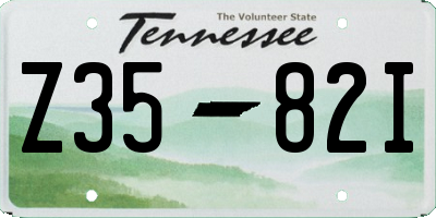 TN license plate Z3582I