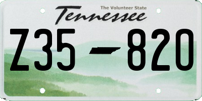 TN license plate Z3582O