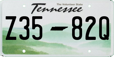TN license plate Z3582Q