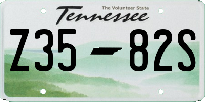 TN license plate Z3582S