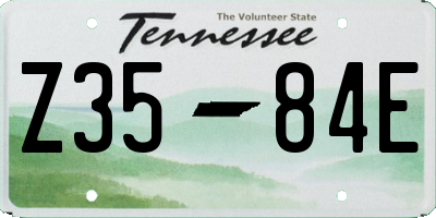 TN license plate Z3584E