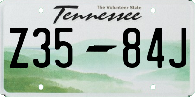 TN license plate Z3584J