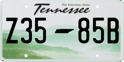 TN license plate Z3585B