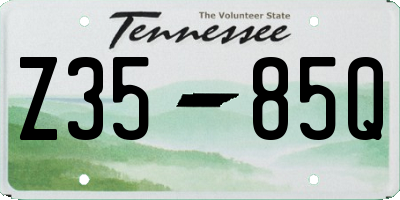TN license plate Z3585Q