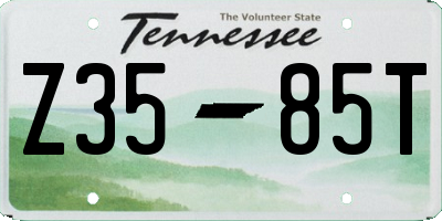 TN license plate Z3585T