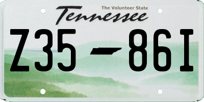 TN license plate Z3586I