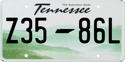 TN license plate Z3586L