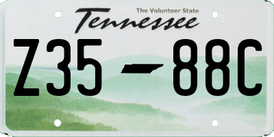 TN license plate Z3588C