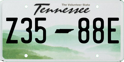 TN license plate Z3588E