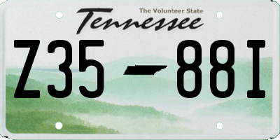 TN license plate Z3588I
