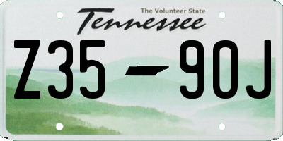 TN license plate Z3590J