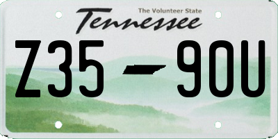 TN license plate Z3590U