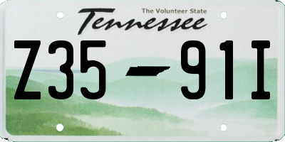 TN license plate Z3591I