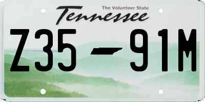 TN license plate Z3591M