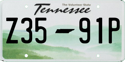 TN license plate Z3591P