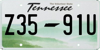 TN license plate Z3591U