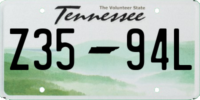 TN license plate Z3594L