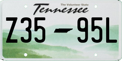 TN license plate Z3595L