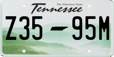 TN license plate Z3595M