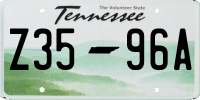 TN license plate Z3596A