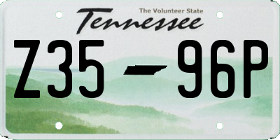 TN license plate Z3596P