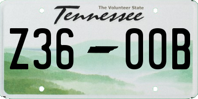 TN license plate Z3600B