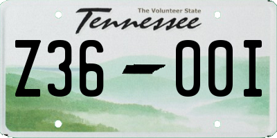 TN license plate Z3600I