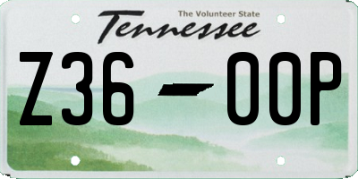 TN license plate Z3600P