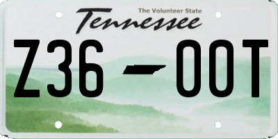 TN license plate Z3600T
