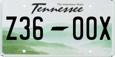 TN license plate Z3600X