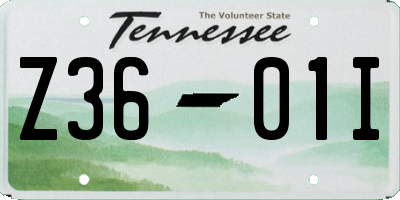 TN license plate Z3601I