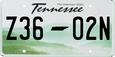 TN license plate Z3602N