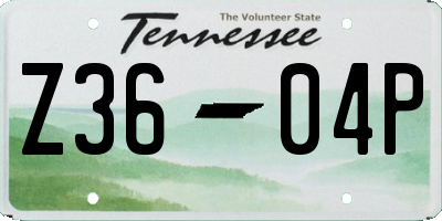 TN license plate Z3604P
