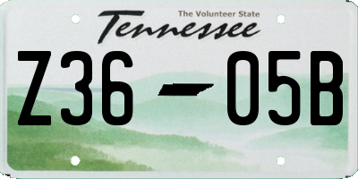 TN license plate Z3605B