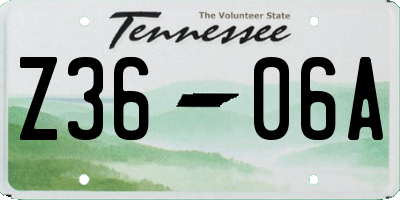 TN license plate Z3606A